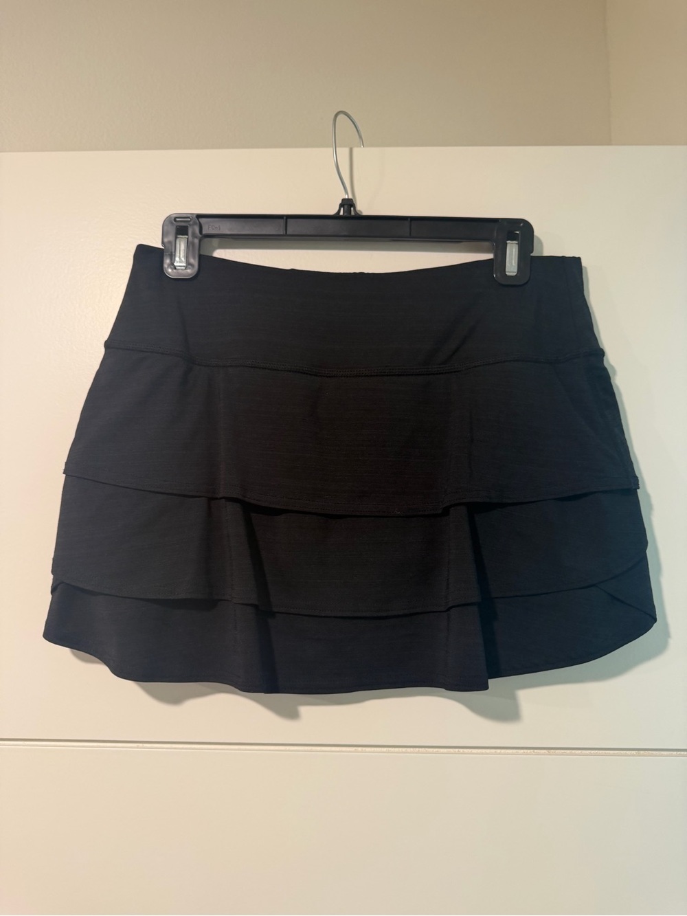 Athleta Black Tiered Ruffle Mini Skirt